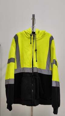 Wild Wear ANSI Class 2 High Visibility Safety Hoodie - Lime/Black (2XL)